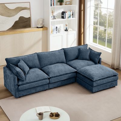 Modular Sectional Sofa, 102 Modular Sectional Sofa, 102" L - Shaped Couch Set for Living Room