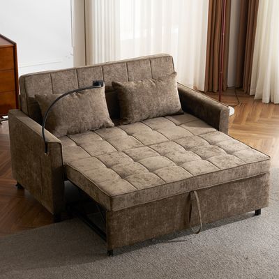 56.9 Loveseat Sofa Pull - out Sofa Bed Sleeper Sofa with a Reversible