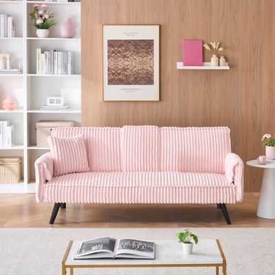 Minimalist style, straight - line corduroy sofa - W1658P251971 Minimalist style, straight - line corduroy sofa - W1658P251971