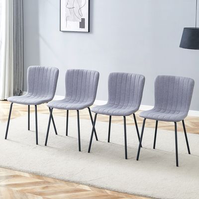 Luxury Minimalist Chairs - A set of 4 dining chairs with black metal Luxury Minimalist Chairs - A set of 4 dining chairs with black metal