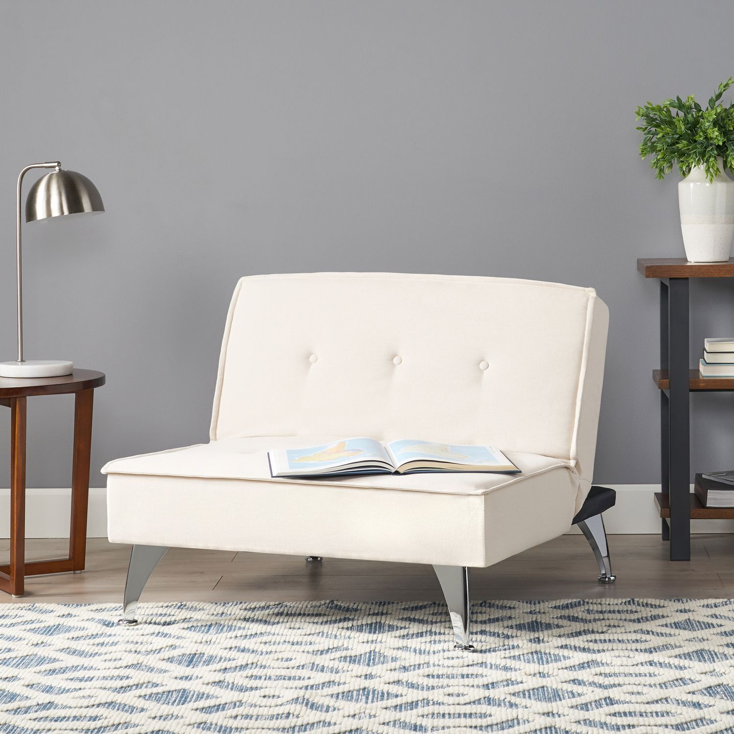 Ottoman Chair - Ivory Ottoman Chair - Ivory