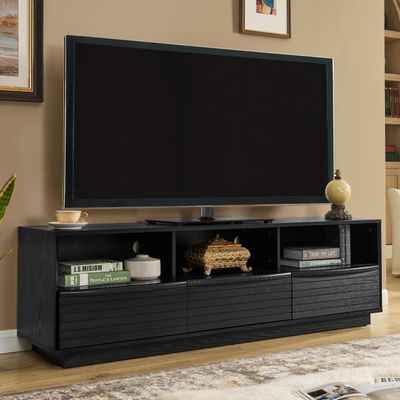 63" Mid - Century Modern TV Stand for TVs up to 75" - Black