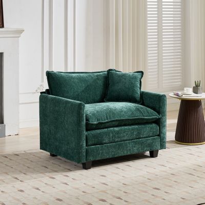 Cloud Sofa Single Seat (Ottoman is not included) - Green Cloud Sofa Single Seat (Ottoman is not included) - Green