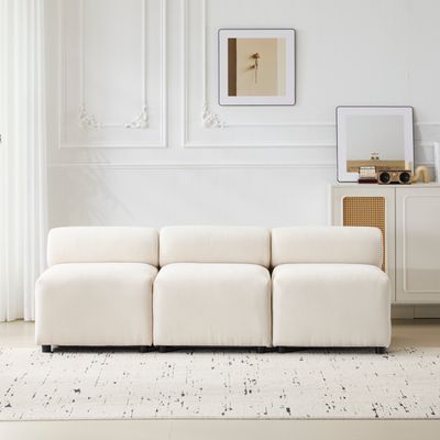 Evelyn 78 Evelyn 78"Armless 3 - Piece 3 - Seat Modular Couch Sectional Chenille