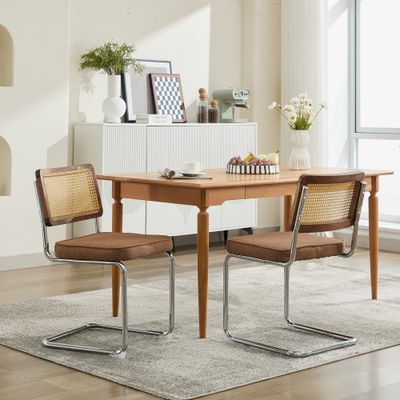 Mid Century Modern Dining Chairs Set of 2 - Coffee Mid Century Modern Dining Chairs Set of 2 - Coffee