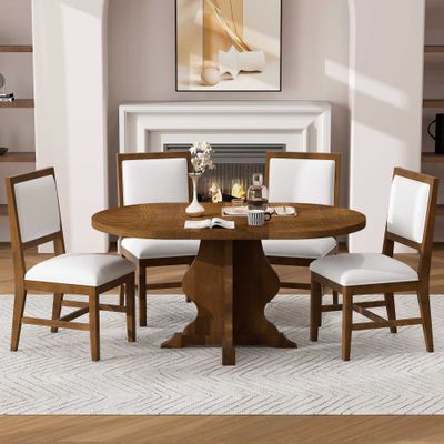 TREXM Farmhouse 5 - Piece Dining Table Set with 4 - ST000150AAP TREXM Farmhouse 5 - Piece Dining Table Set with 4 - ST000150AAP
