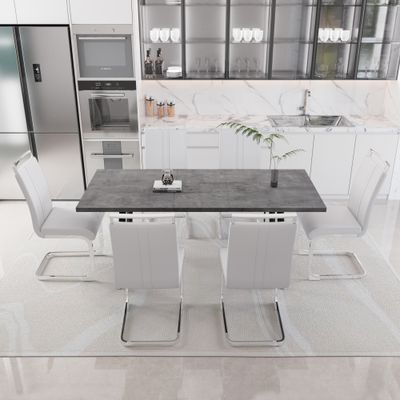 55.12 - 70.87 expandable square dining table set that can acc 55.12 - 70.87 expandable square dining table set that can acc