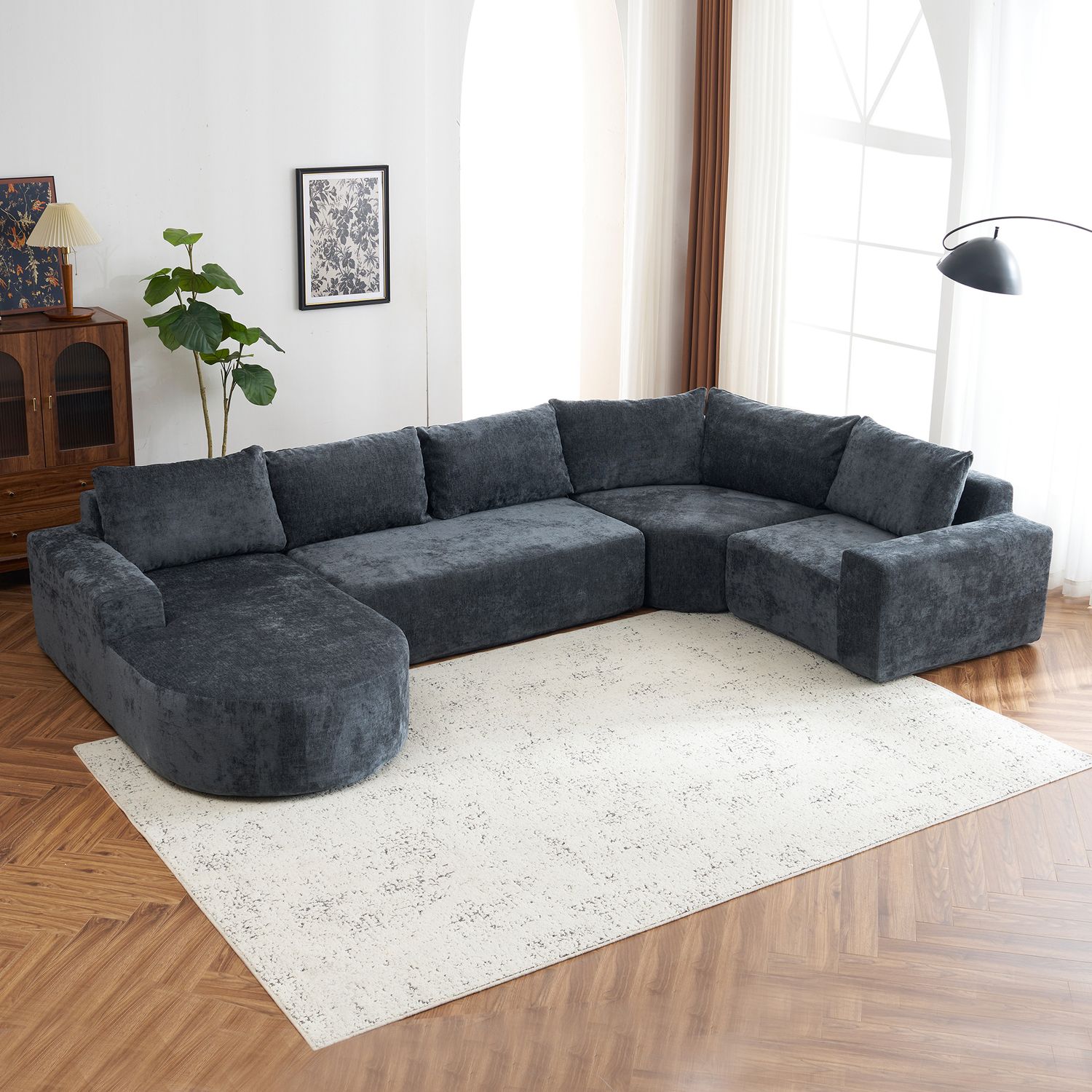 139 139" Oversized Modular Sofa Cloud Sectional Sofa - 139x82.7x30.6IN