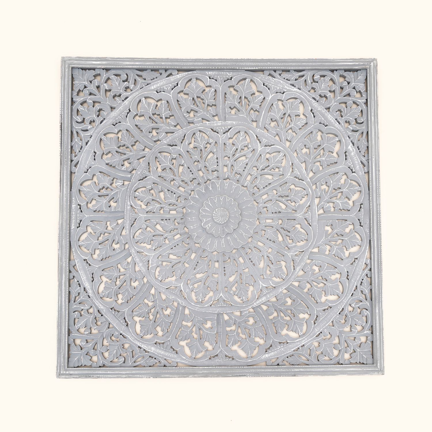 Handcrafted Wooden Wall Art Panel - Gray Handcrafted Wooden Wall Art Panel - Gray