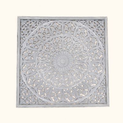 Handcrafted Wooden Wall Art Panel - Gray Handcrafted Wooden Wall Art Panel - Gray