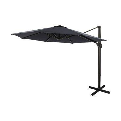 11Ft Patio Round Umbrella Outdoor Market Hanging Aluminum Umbrella