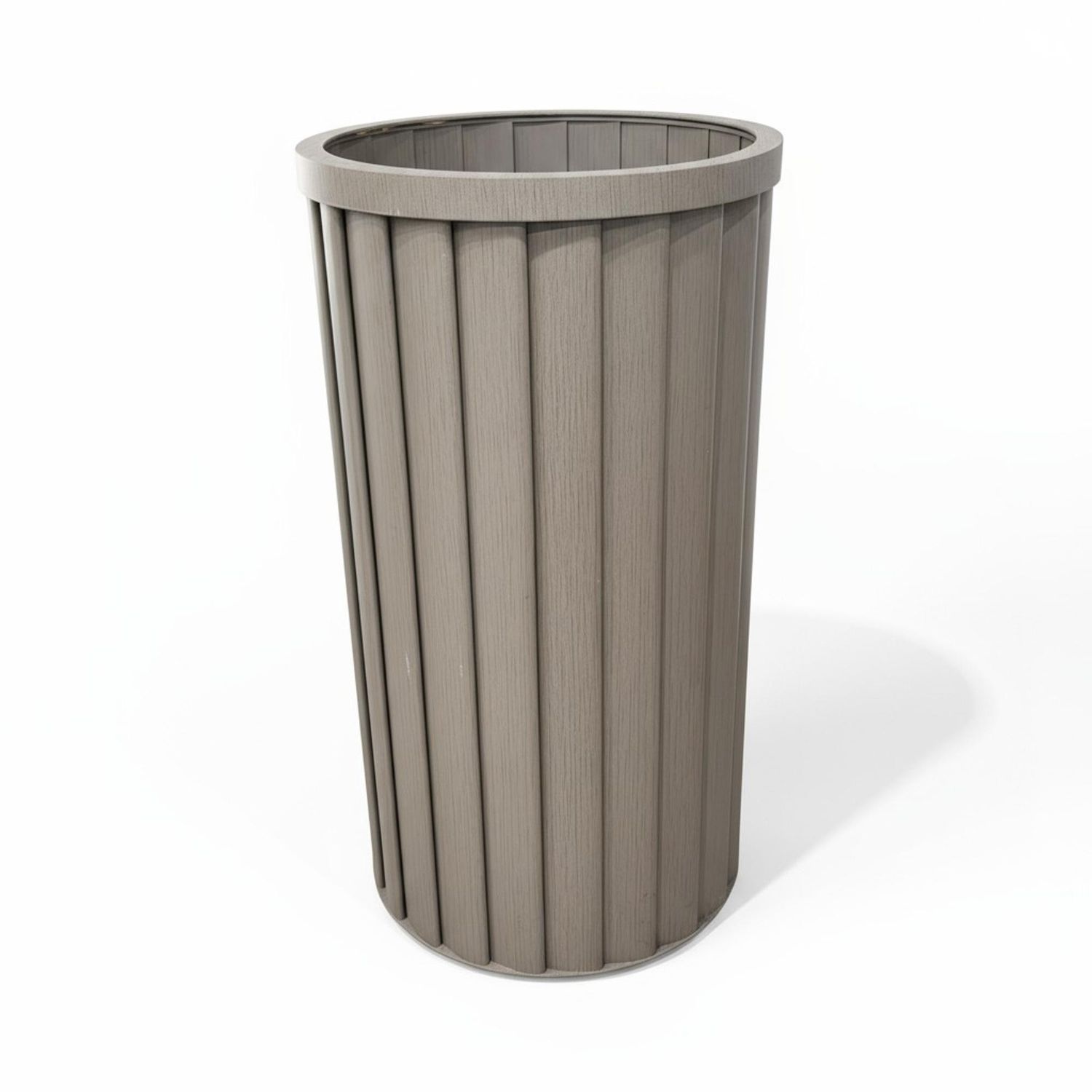 Round Strata Column Planter LG - Grey Brown - Brown Grey Round Strata Column Planter LG - Grey Brown - Brown Grey