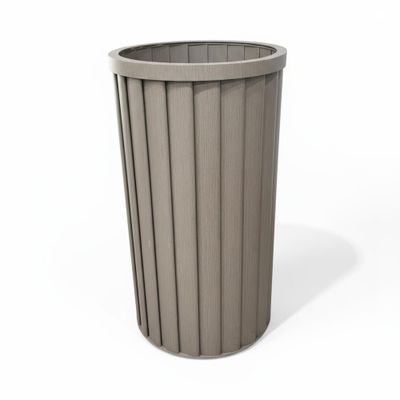 Round Strata Column Planter LG - Grey Brown - Brown Grey Round Strata Column Planter LG - Grey Brown - Brown Grey