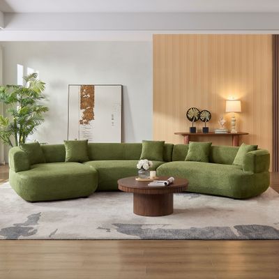 155.91 155.91" Curved Sofa, 6 - Seat - 55.12 x 155.91 x 27.95 in. / 313.06 lb