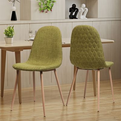 Mid - Century Dining Chair Fabric Upholstered Chair with Light Walnut Mid - Century Dining Chair Fabric Upholstered Chair with Light Walnut