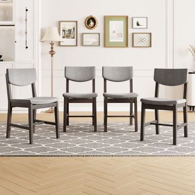 4 - Piece Rustic Farmhouse Dining Chair - Espresso 4 - Piece Rustic Farmhouse Dining Chair - Espresso