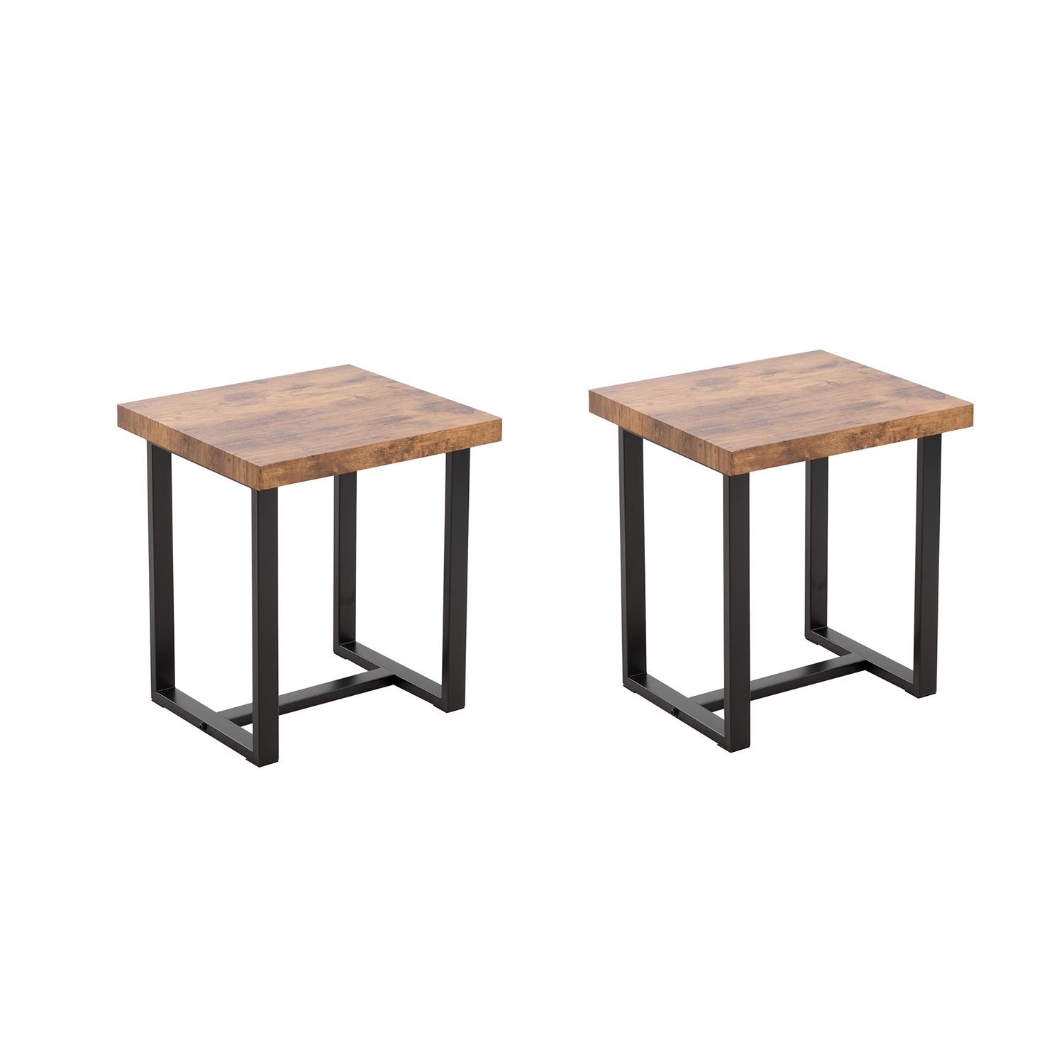 2 Pieces Small Tea Table, Walnut Night Stand, MDF SideTable 2 Pieces Small Tea Table, Walnut Night Stand, MDF SideTable
