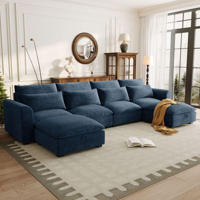 U_Style U - Shaped Freely Transformable Modular Corner Sofa with Two U_Style U - Shaped Freely Transformable Modular Corner Sofa with Two