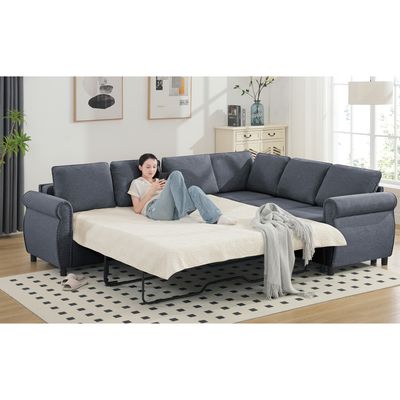 [NEW ARRIVED] [VIDEO PROVIDED] Sleeper Sofa - Gray