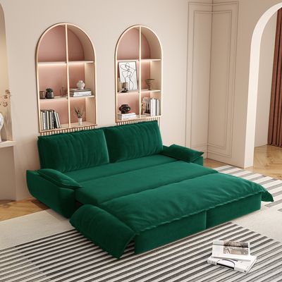 73.2 Queen Pull Out Sofa Bed - Green 73.2 Queen Pull Out Sofa Bed - Green