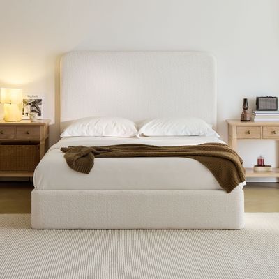 Canter Tall Headboard Upholstered Bed / 52 High - 62.4 x 86.2 x 52 in Canter Tall Headboard Upholstered Bed / 52 High - 62.4 x 86.2 x 52 in