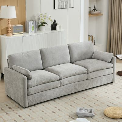 89 Cozy Upholstered 3 - seater Sofa Oversized Comfy Cloud S - Light 89 Cozy Upholstered 3 - seater Sofa Oversized Comfy Cloud S - Light