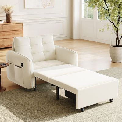 [NEW] 3 - in - 1 Sleeper Chair Bed - Beige