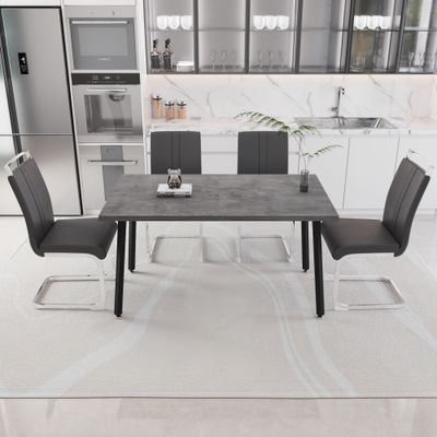 55.12 - 70.87 expandable square dining table set that - W2189S00401