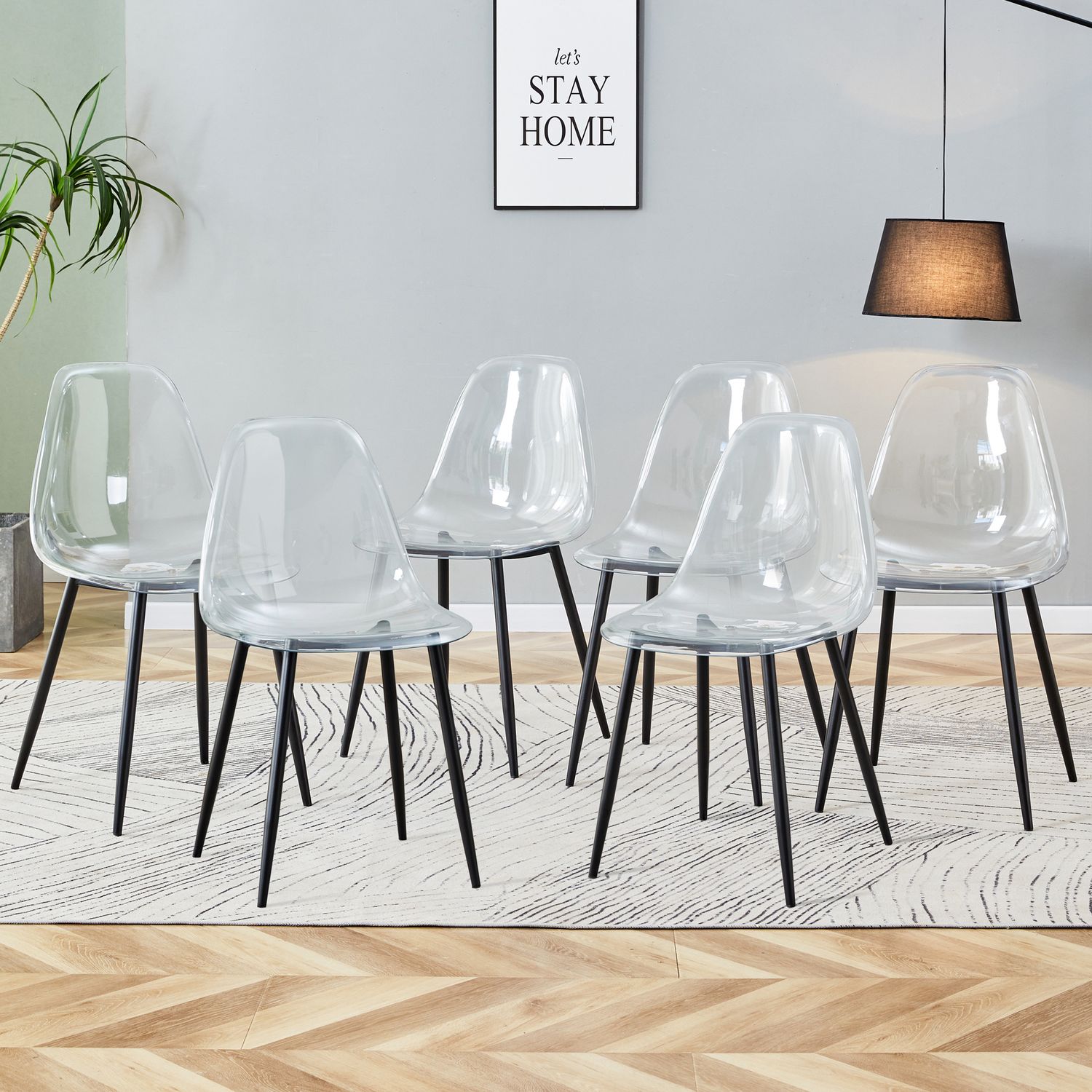 Modern minimalist transparent dining chair Modern minimalist transparent dining chair