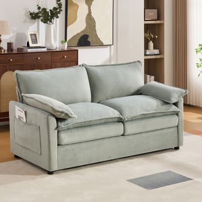 Modern Loveseat Sofa 67.7" Soft Plush Upholstered Sofa Couch wi