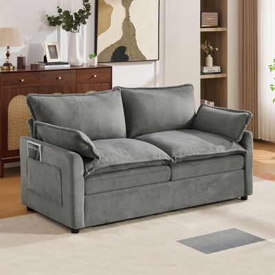Modern Loveseat Sofa 67.7 Modern Loveseat Sofa 67.7" Soft Plush Upholstered Sofa Couch wit
