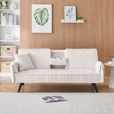 Minimalist style, straight - line corduroy sofa - 72.04x38.58x31.1IN Minimalist style, straight - line corduroy sofa - 72.04x38.58x31.1IN