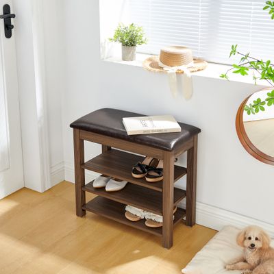 A height - adjustable shoe - changing bench made of high - quality