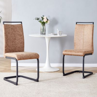 Dining Chairs, tech cloth High Back Upholstered Side Chair with C