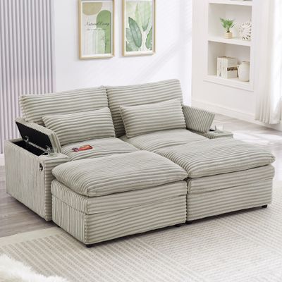 Loveseat Sofa 70.9 Loveseat Sofa 70.9" Free - combined Sectional Convertible Sofa Bed