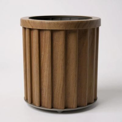 Round Strata Column Planter SM - Medium Brown - Chestnut Round Strata Column Planter SM - Medium Brown - Chestnut