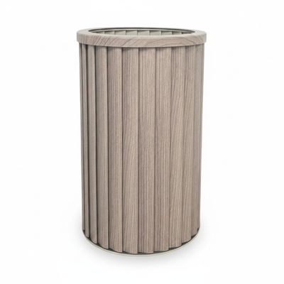 Round Strata Column Planter MD - Ash Brown Round Strata Column Planter MD - Ash Brown