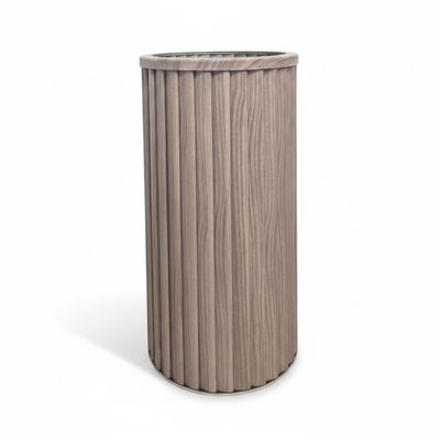 Round Strata Column Planter LG - Medium Brown - Chestnut Round Strata Column Planter LG - Medium Brown - Chestnut