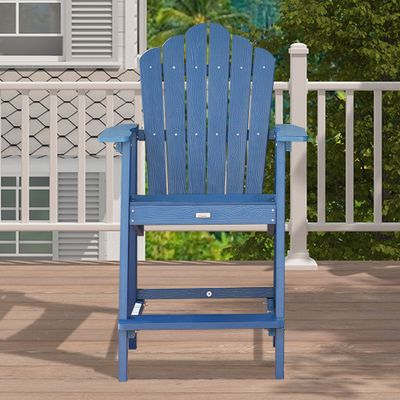 Weather - Resistant Adirondack Chair - Dark Blue Weather - Resistant Adirondack Chair - Dark Blue