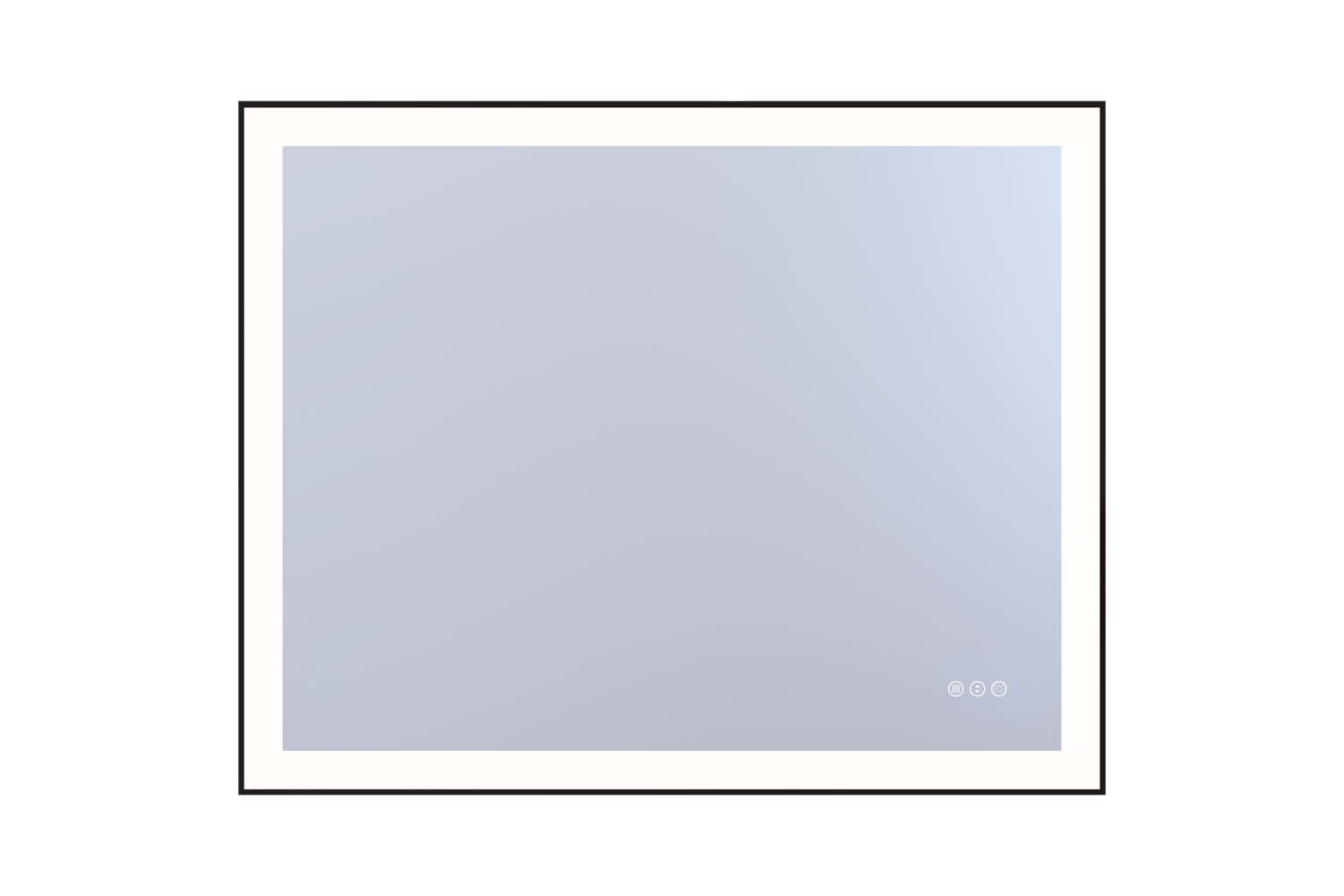 40*32in LED Mirror with Defogger & Dimmable - Silver