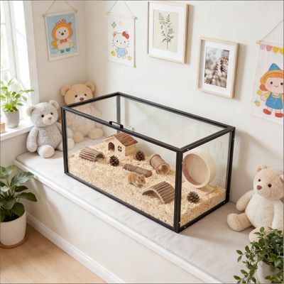 Small Animals Cage, Large Acrylic Hamster Cage, Guinea Pig Cage