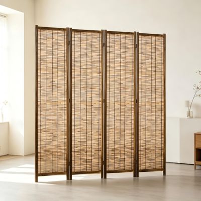Modern Folding Screen, Portable Space - Saving Screen - Wood