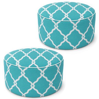 2 Pack Outdoor Inflatable Ottoman 21 2 Pack Outdoor Inflatable Ottoman 21"x21"x9" - Blue - Fabric+Plastic
