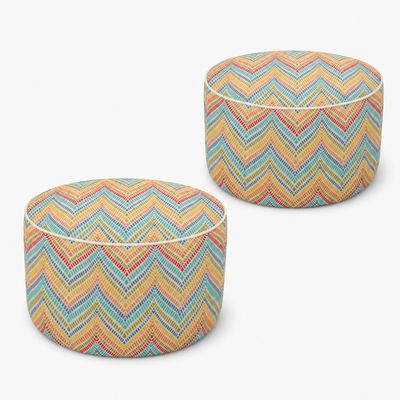 2 Pack Outdoor Inflatable Ottoman 21 2 Pack Outdoor Inflatable Ottoman 21"x21"x9" - Beige, Red