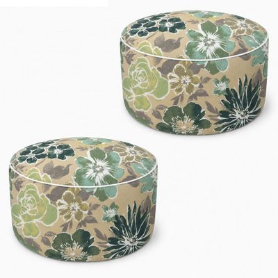 2 Pack Outdoor Inflatable Ottoman 21 2 Pack Outdoor Inflatable Ottoman 21"x21"x9" - Green