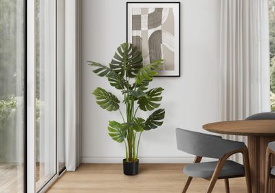 Artificial Plant, 55 Tall, Monstera Tree, Indoor, Faux, Fake, Floor