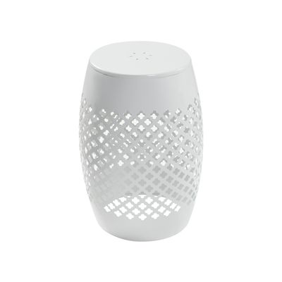 Round Lace - Cut Side Table - White