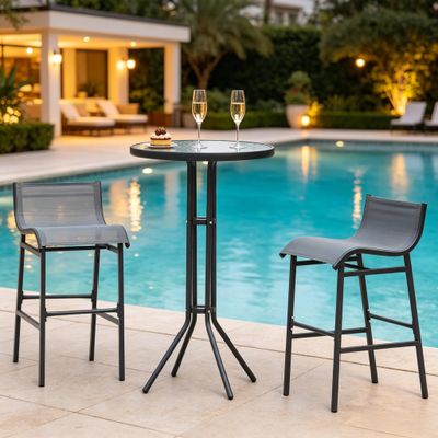Garden Dining Furniture set, Modern Bistro Set, Conversation Furniture