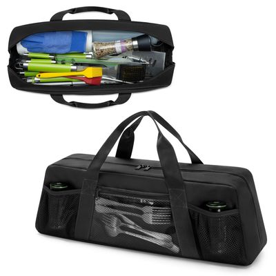 Large Grill Utensil Storage Caddy with Pockets - Black Large Grill Utensil Storage Caddy with Pockets - Black
