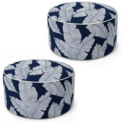2 Pack Outdoor Inflatable Ottoman 21 2 Pack Outdoor Inflatable Ottoman 21"x21"x9" - Blue - 21 x 21 x 9 in.
